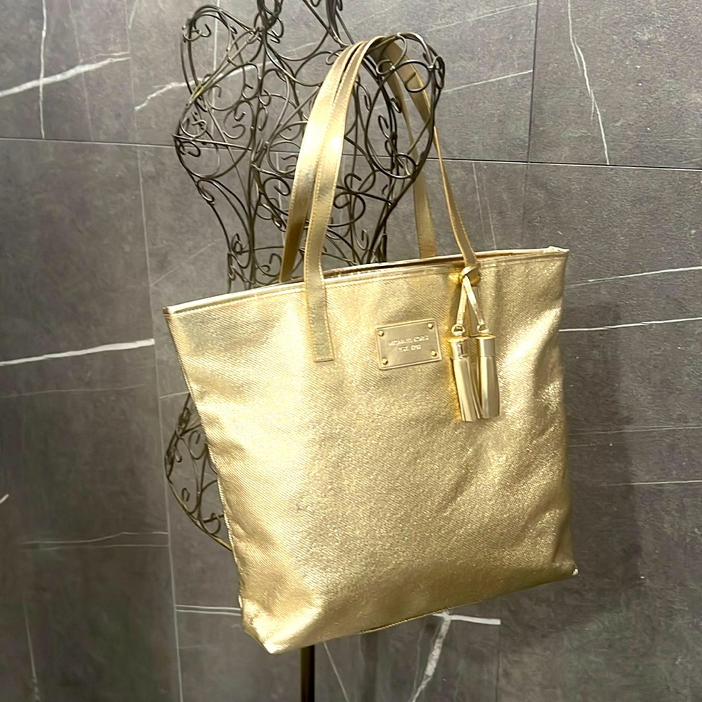 Michael Kors Gold Tote Bag